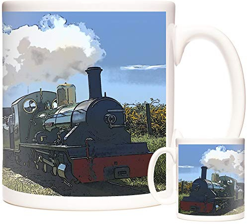STEAM TRAIN GIFT MUG, Design 5, one mug. 5 designs available in This range. This Can Be Personalised.