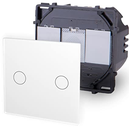 Modul: Dimmer Schalter 2 Fach Weiß Point