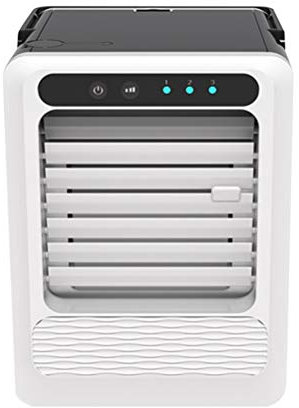 Uonlytech Mini-usb-ventilator Tragbar mit Sprühfunktion und Luftbefeuchtung Klimaanlagenventilator Windstufen Wassereinlass für Zuhause Büro