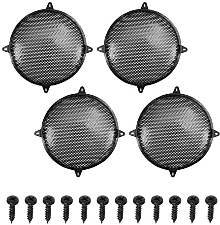 Fielect 4 unids 10 pulgadas altavoz parrilla cubierta subwoofer Grille altavoz cubre Waffle Grill cubierta protector parrilla accesorios de audio negro