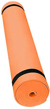 ZWQJYH Yogamatte, 4 mm dick, rutschfest, Mehrzweck-Fitness-Pad, Matte für Yoga, Pilates, Dehnen, Orange, 173 x 61 x 0,4 cm