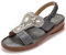 Pediconfort - Sandales cuir extra larges - FEMME - Taille : 38 - Couleur : Gris