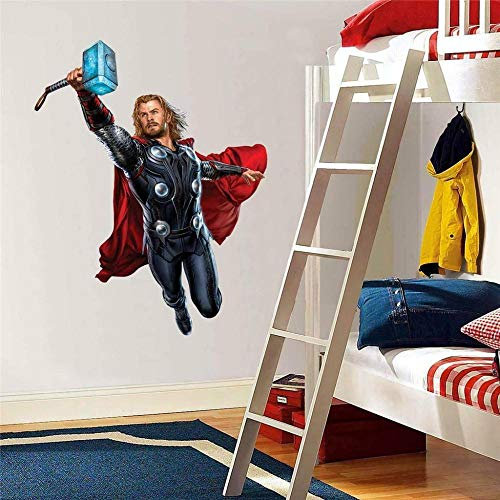 HUGF Wall Sticker Thor Hammer Attack Decal Removable Wall Sticker Home Decoration Art