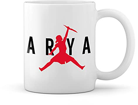Arya Stark with Knife White Coffee Mug