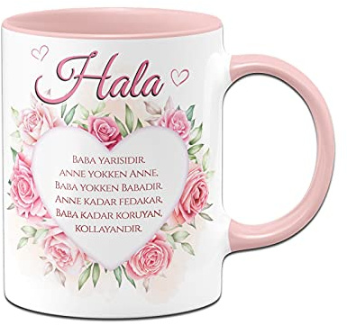 Tassenbrennerei Original - Türkische Tasse Hala - Fincan hediye armağan - teyze (Rosa)