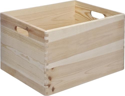 Trend Line Stapelbox Holz Gr. L 30 x 40 x 23 cm Holzkiste Holzbox Kiste Box