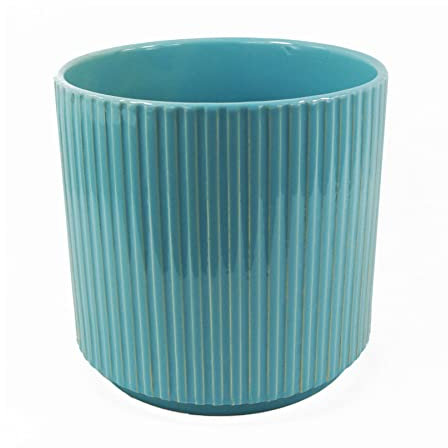 Leaf Ceramic Planters, 13.5cm Turquoise, 13cm
