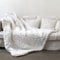 VanderHOME Decke Gestrickte Super Weiche Kuscheldecke Handgefertigt Grobe Strickdecke Grobstrick Decke Gestrickte Decke Wolldecke Couchdecke Flauschige weihnachtsdeko (Weiß,100×100cm)
