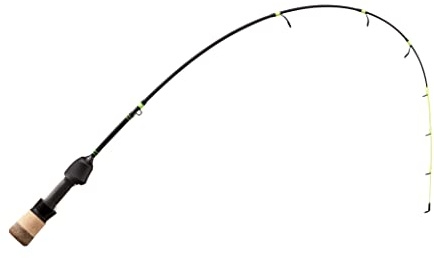 13 FISHING - Bâton de chatouillement - Canne à pêche sur Glace - Gen 7-68,6 cm UL (Ultra léger) - 0,6-1,7 g - PC2 à Pointe Plate Vierge - TS3-27UL, Noir