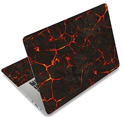 Autocollant en vinyle pour ordinateur portable 12, 13, 13,3, 14, 15, 15,4, 15,6 pour ordinateur portable HP, Dell, Lenovo, Compaq, Apple, Asus Acer (Fire Rock)