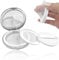 Pongnas Plastic Empty Reusable Powder Puff Case, Empty Refillable Loose Powder Box, Portable Makeup Setting Powder Blush Case Container with Powder Puff for Travel Daily Use