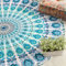 Popular Handicrafts Runder Wandteppich, indisches Mandala, rund, Rund, Strandtuch, Wandbehang, Hippie, Boho, , Baumwolle, Tischdecke, rundes Yoga-Bettlaken, 127 cm