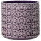 Nordring Retro Übertopf Vintage Pflanztopf für Zimmerplanzen Blumentopf Cross M (12,5 cm ø), Purpur, Keramik