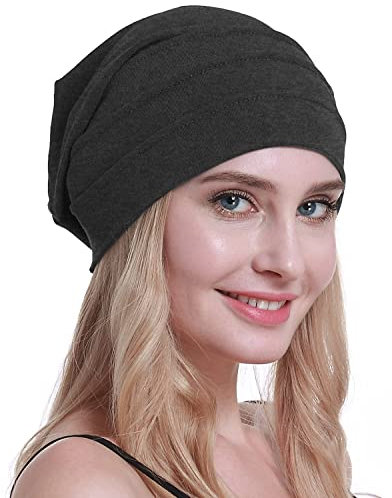 osvyo Baumwolle Chemo Hüte Soft Caps Krebs Kopfbedeckungen für Frauen Haarausfall versiegelt Verpackung DUNKLE Flecken GRAU
