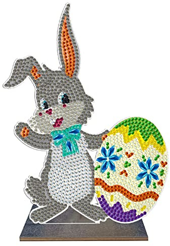 Demiawaking Diamond Painting Hase Ostern Deko Ostereier DIY Diamant Malerei Osterhase Osterdeko Ornamente Geschenke (I)