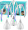 Neijiaer Anti Mouche Ventilateur de Table, Anti Moucherons Plié et Suspendu, Ventilateur Anti Moustique Exterieur Efficaces Alimenté par USB ou Batterie pour Cuisine, BBQ, Fêtes (Blanc,3PCS)