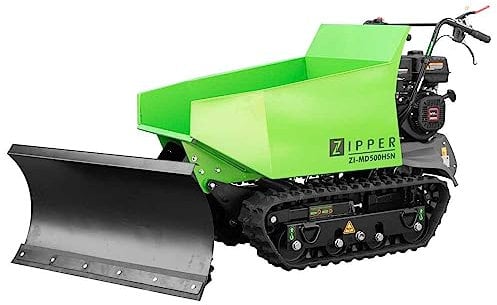 ZIPPER ZI-MD500HSN | Mini dumper à chenille | Brouette moteur | Chaîne en caoutchouc | Puissance 6800 W | Pelle à neige