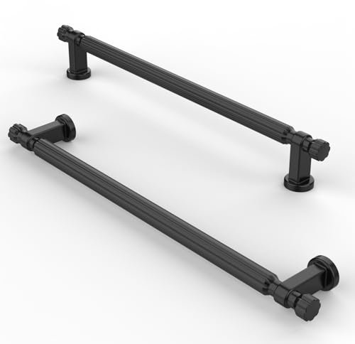 FURNIWARE Pack of 10 Cabinet Handles Matt Black Kitchen Door Handles Hardware Drawer Pulls Kitchen Cabinet Door Handles Pull-192mm(7.6 Inch) Hole Center