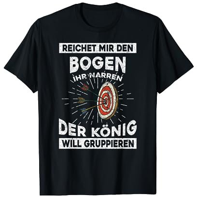 Bogen Narren König, Pfeile Bogensport Bogenschiessen Männer T-Shirt