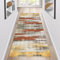 Siunwdiy Teppich Läufer Flur Küche rutschfest waschbar Teppichläufer Lang beige/gelb Bunt 40x300cm Abstrakt Design Meterware Korridor Tepiche Esszimmer Schlafzimmer Wohnzimmer Küchenteppich