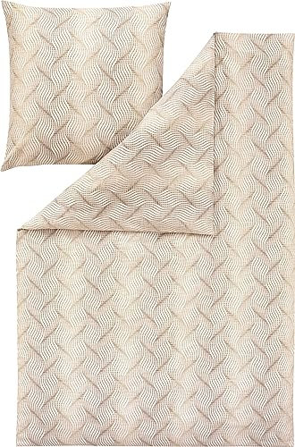 ESTELLA Bettwäsche Solaro Edelflanell Creme Größe 155x220 cm (80x80 cm)