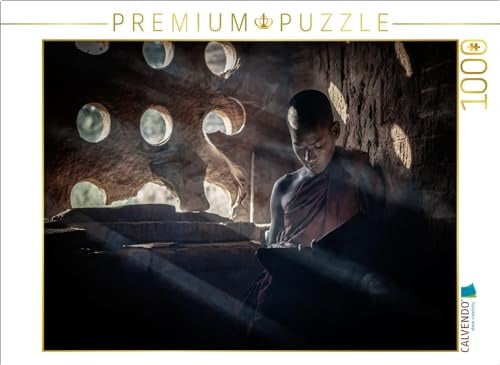 CALVENDO Puzzle Mönch beim lesen | 1000 Teile Lege-Größe 64 x 48 cm Foto-Puzzle für glückliche Stunden