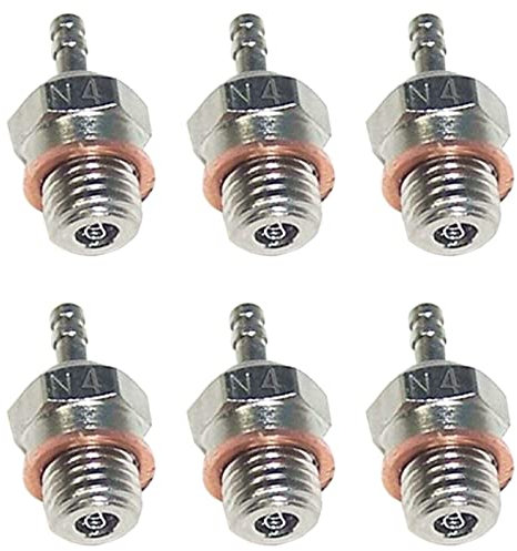 Fivetwofive 6 x Glühkerze N4 Spark für 70117 1/10 1/8 RC Nitro Motorteile