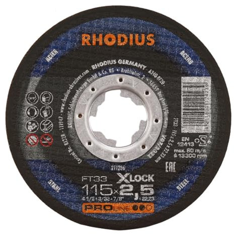 RHODIUS PROline FT33 X-LOCK Freihandtrennscheibe 125 x 2,5 x 22,23 mm 25 Stk