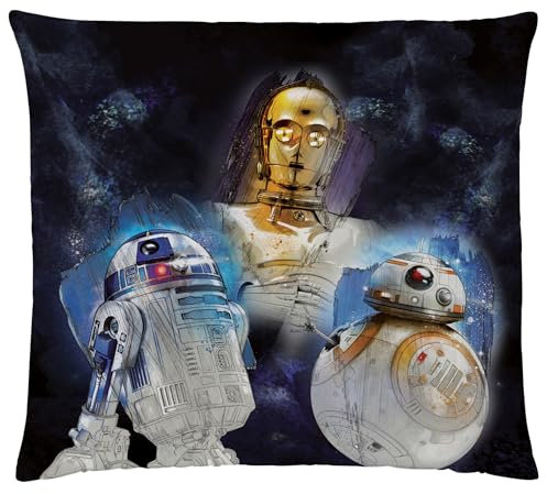 Star Wars Kissen The Last Yedi 40cm x 40cm Dekokissen Kuschelkissen Wendekissen Kinderkissen Schmusekissen Kopfkissen R2-D2 BB-8 Droid Skywalker Sith Klonkrieger Yoda Darth Vader Han Solo Chewbacca