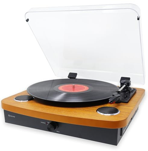 Denver VPL-230 VPL-230 - Giradischi in vinile con altoparlanti stereo, con Bluetooth, registrazione USB e SD, ingresso AUX e uscita RCA, VPL-230