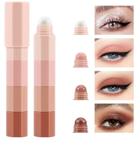 Boobeen Hochpigmentierter Lidschattenstift mit Highlighter, langanhaltender Mattes-Finish und Schimmer