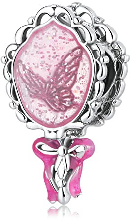 Prinzessin Magic Mirror Charm 925 Sterling Silber Charm passt für Pandora Armband