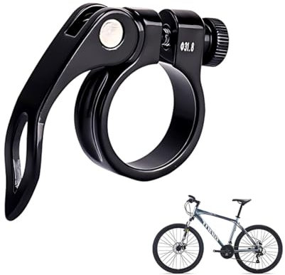 OIGWBPH Fahrrad Sattelstützenklemme, Schnellspanner Fahrrad Sattelklemme Aluminiumlegierung Fahrradsattelklemme Fahrradzubehör für Mountainbike, Rennrad, Faltrad