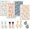OLYCRAFT Osterei Transferpapier 4 Design 24 Stück Auferstandener Hase Transferblätter Für Polymer Ton Karotten Transferpapier Für Polymer Kleines Transferpapier Für Ton Ohrringe Schmuckherstellung
