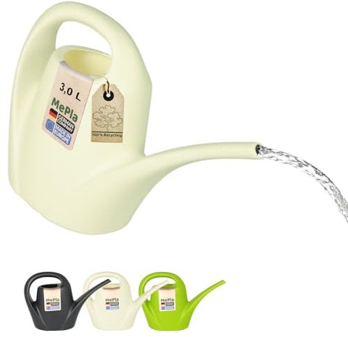 MePla Arrosoir de 3 l d'intérieur - Blanc - Résistant aux intempéries - En plastique résistant aux UV