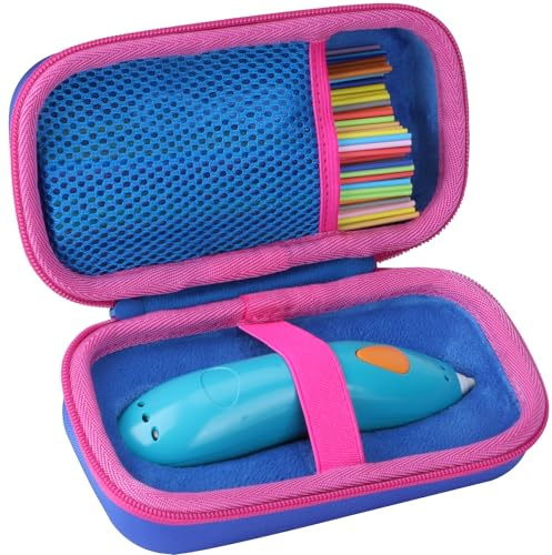 Peyyargo Schutzhülle für 3Doodler Start+ Essentials 3D Zeichenstift | Mesh-Taschen für 3D Stift Filament, Harte Eva Aufbewahrung, Tragbare Hartschalen