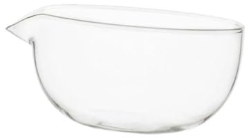 Milageto Glasschale 500 ml mit Ausgießer für Matcha, Japanische Matcha-Schale, Klassische Matcha-Tee-Schale, Saucenschale, Matcha-Tasse, Hitzebeständig für die Küche zu Hause, Transparent