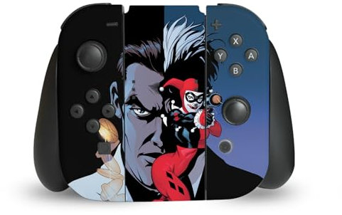 Head Case Designs Offizielle Batman DC Comics Two Face Schurken Galerie Vinyl Haut Gaming Aufkleber Abziehbild Abdeckung kompatibel mit Nintendo Switch Joy-Con Controller