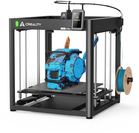 Creality Ender-5 Max 3D Drucker, 64 Punkt Automatik Druckbettnivellierung, Dual-Z-Achse, 700 mm/s ultraschneller Druck, 400×400×400 mm großes Bauvolumen, FDM Präziser Druck bei 300°C Hochtemperatur