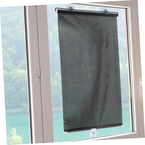 GLEAVI Copa De Succión Sunshade Pequeño Persianas Opacas Temporales Persianas Opacas con Ventosa Persianas Opacas para Dormitorio Persianas con Ventosa Película De Plástico De PVC Negro