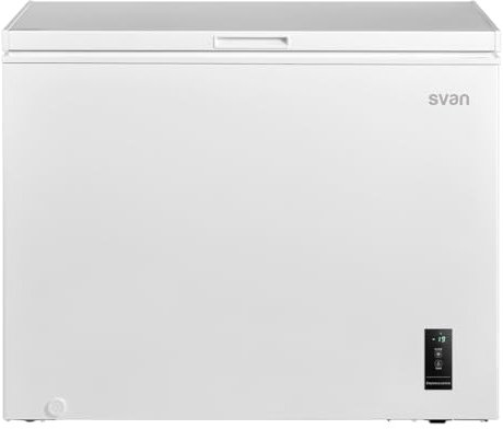 Svan Congelador Horizontal Blanco SCH3002EDC. Capacidad 290 Litros, 4 Star, Tecnología Cíclica, Puerta Folding, 2 Cestas, Bajo Nivel Sonoro, Eficiencia Energética Clase E