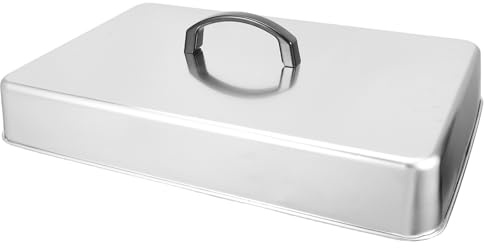 IWOWHERO Tapa Rectangular de Acero Inoxidable para Plancha, Conserva Calor y Aroma, Resistente a Altas Temperaturas, Adecuado para Cocina y Exterior Hot Plate