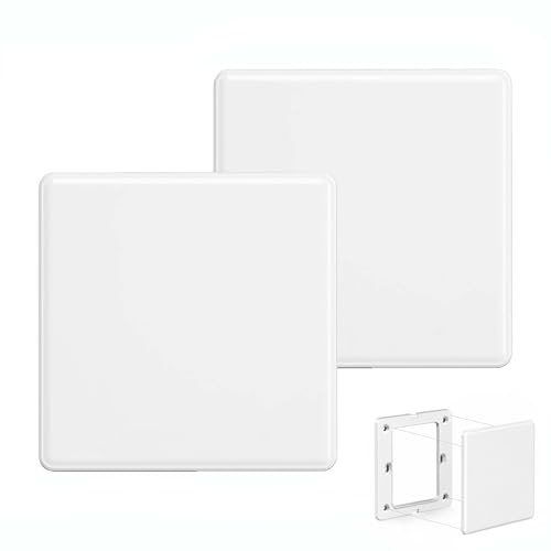 Lot de 2 Cache Prise Murale et Obturateur Prise Électrique à Vis 86x86mm | Plaque Cache Trou Mur de Rénovation pour Boîtier Standard , Idéal pour Maison, Bureau et Camping-Car(Blanc)