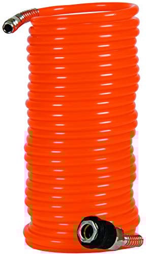 Original Einhell Spiralschlauch 8 m (Kompressor-Zubehör, 8 m Länge, Innendurchmesser 6 mm, aus PU-Material, max. Arbeitsdruck 10 bar, inkl. Schnellkupplung & Stecknippel)