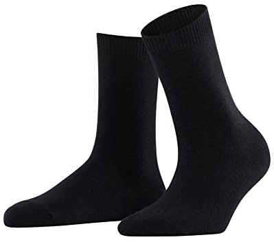 FALKE Damen Socken Cosy Wool W So Wolle Kaschmir einfarbig 1 Paar, Schwarz Black 3009-O, 39-42