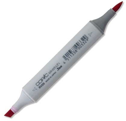 Copic Sketch Coloured Marker Pen - (RV-09) Fuchsia, For Art & Crafts, Colouring, Graphics, Highlighter, Design, Anime, Professional & Beginners, Art Supplies & Colouring Books