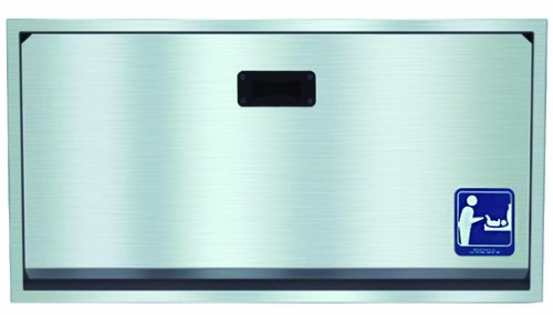 Bradley Emergency Fixtures 962-000000 Stainless Steel Recess-Mounted Baby Changing Station, 37-1/2 Width x 21-5/8 Height x 4 Depth