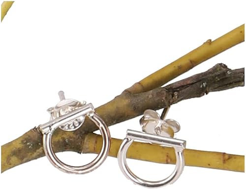 Silberne Ohrringe mit feiner Ornamentik, Ethno Ohrstecker aus Silber - Modell 5