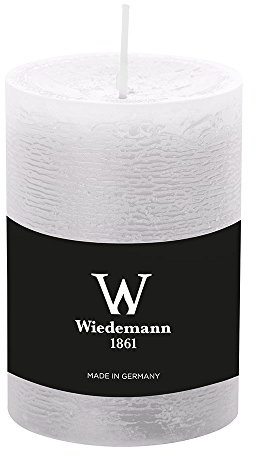 durchgefärbte Stumpenkerzen (H x Ø) 100 x 68 mm, Farbe Weiß, mit ASF zum Abbrandschutz, Wiedemann Marble Kerzen, Advent, Adventskranz, Weihnachten, Dekoration, Event