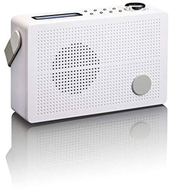 Lenco DAB + Digitalradio/ UKW Radio PDR-030 tragbar mit Akku, RDS-Anzeige, Senderspeicher, Wecker-Funktion, Kopfhörer-Anschluss, Teleskopantenne, weiß